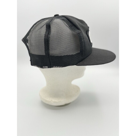 Vintage Cat Caterpillar Patch Snapback Trucker Hat Cap Tonkin USA Made Black - Picture 2 of 10